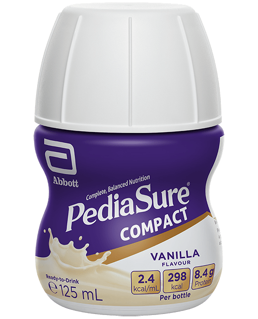 PediaSure® Compact Vanilla - Complete and balanced fibre-free nutrition.