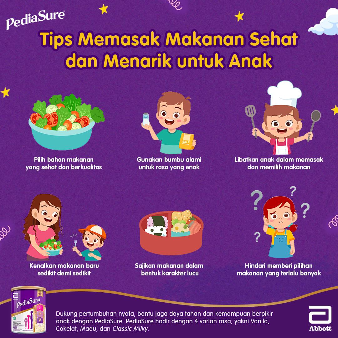 memasak makanan sehat dan menarik untuk anak