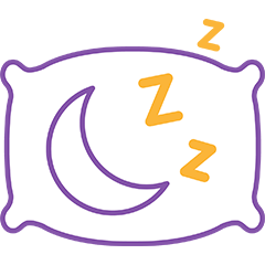 Sleep Tight Icon, Pillow with ZZZ