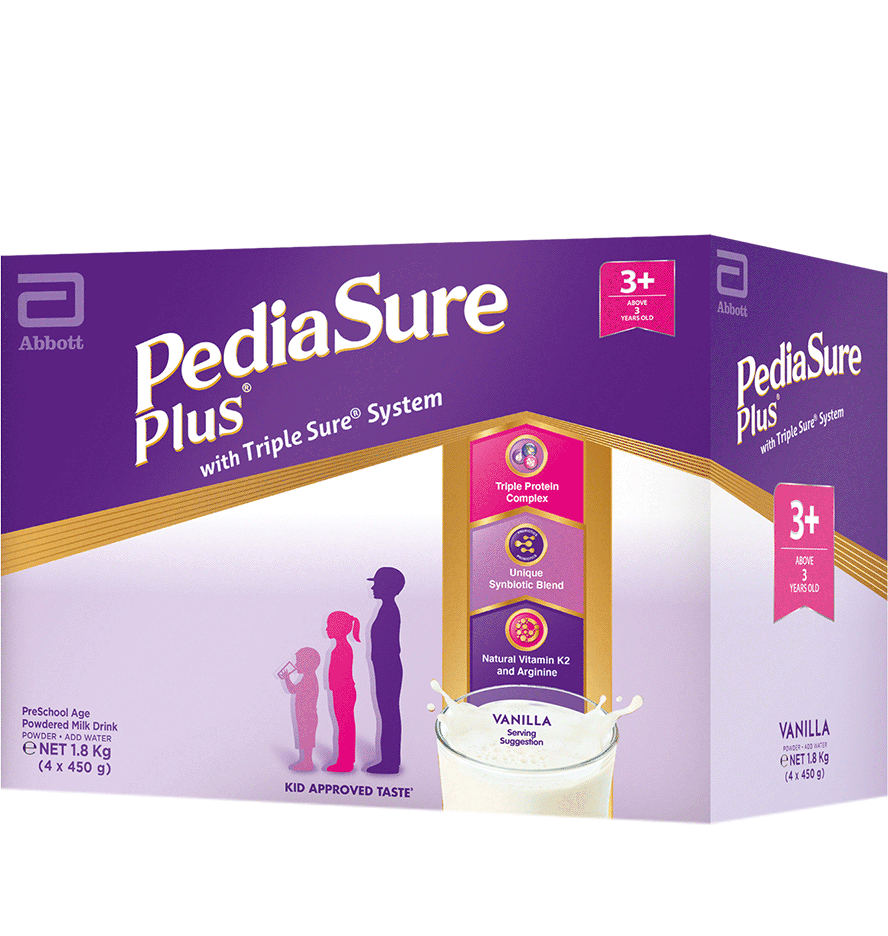 PediaSure Plus vanilla flavored powder milk drink Box Image