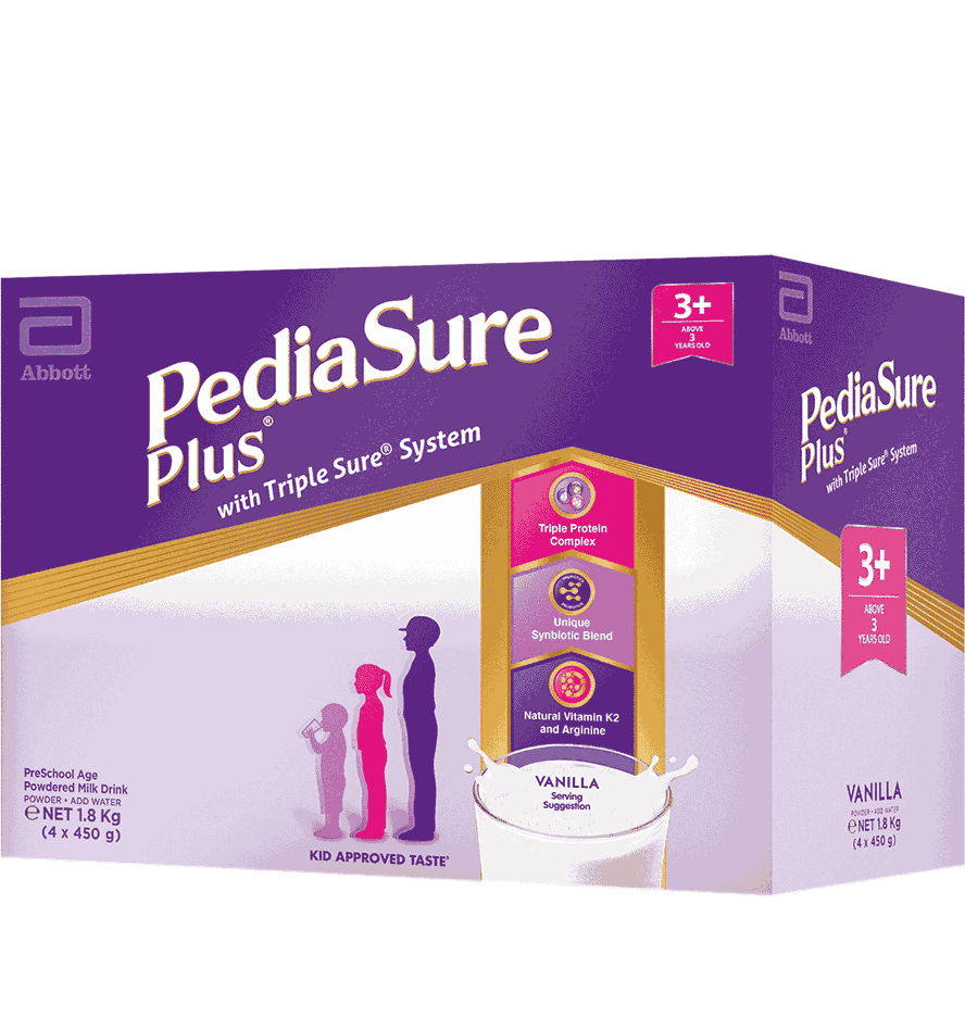 PediaSure Plus vanilla flavored powder milk drink Box Image