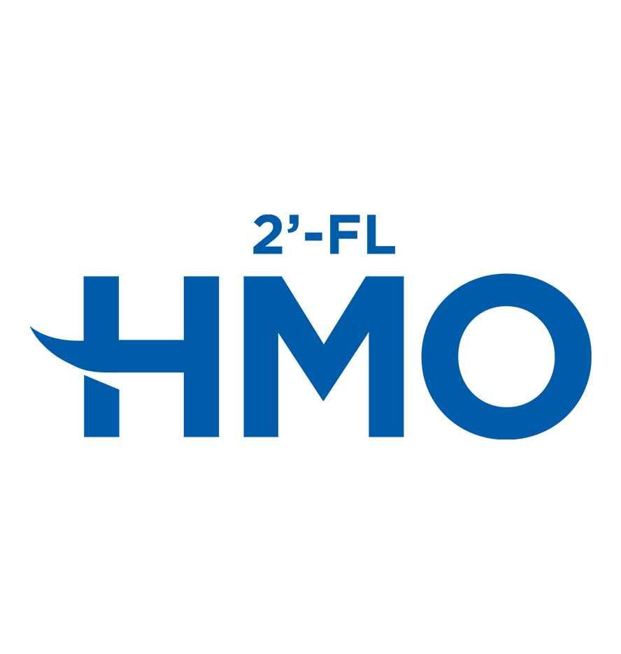 Logo featuring the text '2'-FL HMO' in bold blue letters