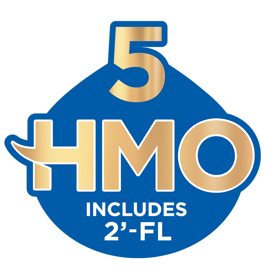 Logo for '5 HMO' in gold against a blue background.
