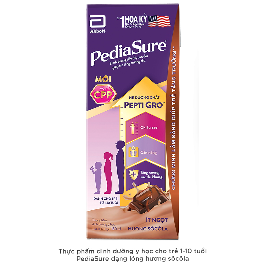 PediaSure 10+ Hộp pha sẵn hương Sô cô la